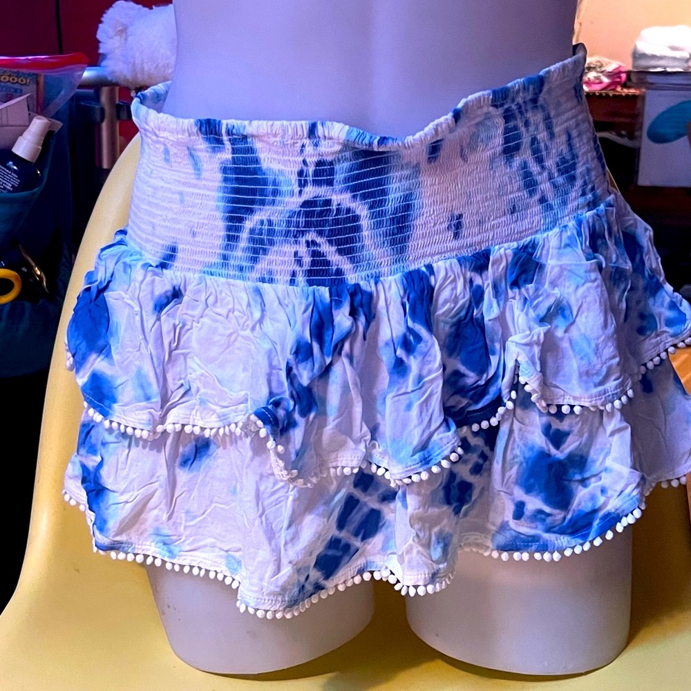 COPY - Victoria’s Secret blue and white tie dyed skirt size L